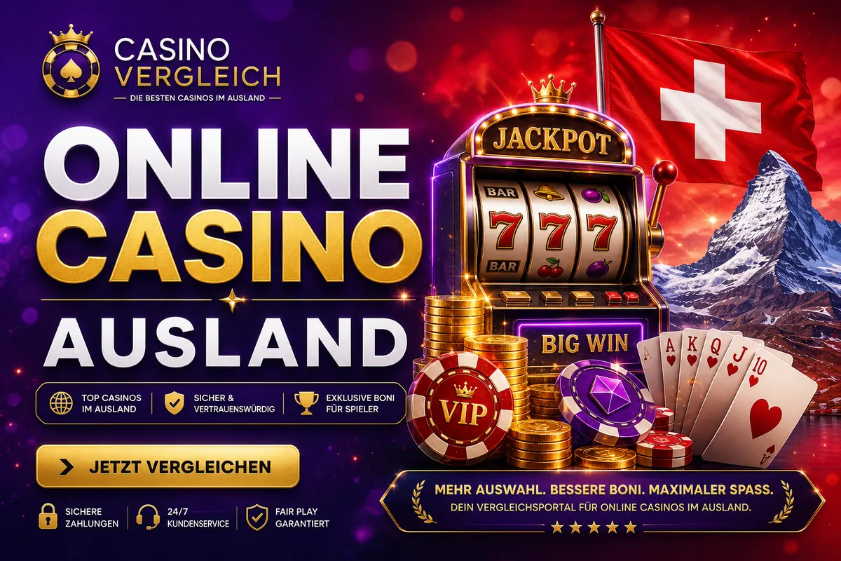 Online Casino Ausland – Vergleich der besten Anbieter für Schweizer Spieler 2026